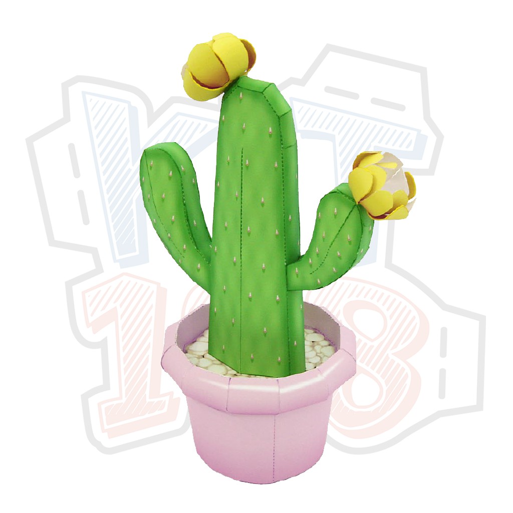 Mô hình giấy Cây cảnh Cactus - Prickly pear - Cây Xương Rồng