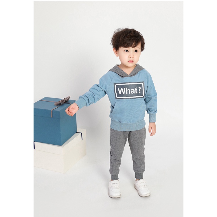 [ĐỒ TẾT CHO BÉ] Bộ Hoodie Bé Trai RIGHT EURO In Hình Phong Cách Có Mũ Chất Cotton Mềm Mại Thoải Mái Ấm Áp Xuất Âu Mỹ 073