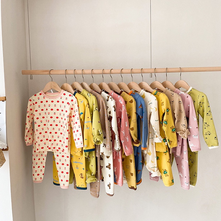 Bộ Quần Áo Thu Đông Cho Bé Trai, Bé Gái Chất Liệu 100% Cotton In Hình Ngộ Nghĩnh Hot Nhất 2021