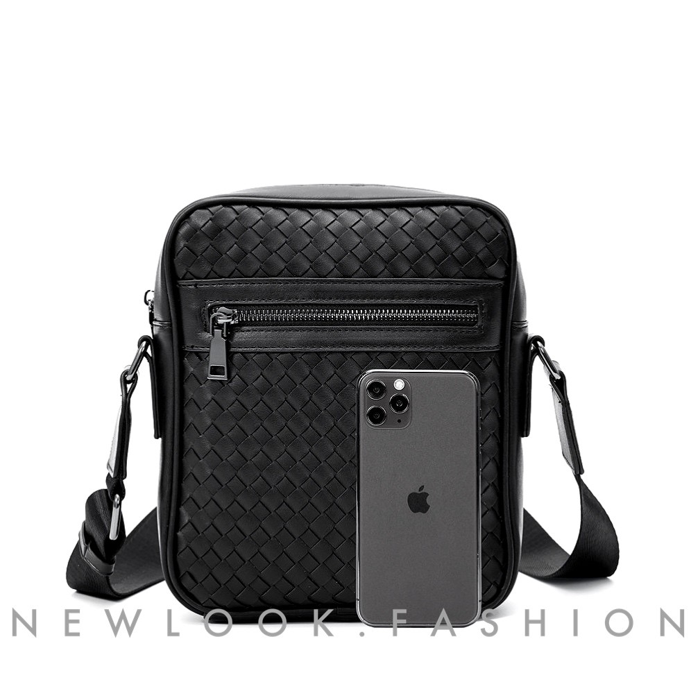 ★ TÚI ĐEO CHÉO NAM NỮ DA PU ĐAN THỦ CÔNG DẠNG HỘP VUÔNG ( 1 ngăn chính, 2 ngăn phụ) | BigBuy360 - bigbuy360.vn