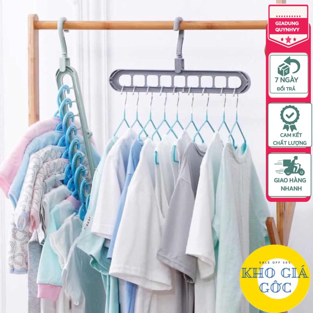 Móc treo quần áo thông minh 9 lỗ cao cấp t1