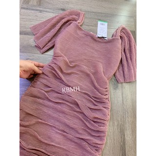 Váy body nhúm tay bồng