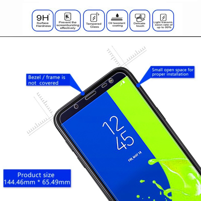 Kính Cường Lực Bảo Vệ Màn Hình Cho Samsung Galaxy A6 A8 J4 J6 Plus A7 A9 J2 J7 J8 2018 J2 Pro J7 Prime A9 2018 J2 J4 Core J2 Ace G530 2.5h