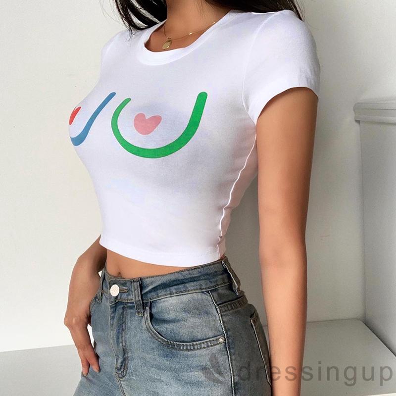 Áo Thun Tay Ngắn In Chữ S / M / L