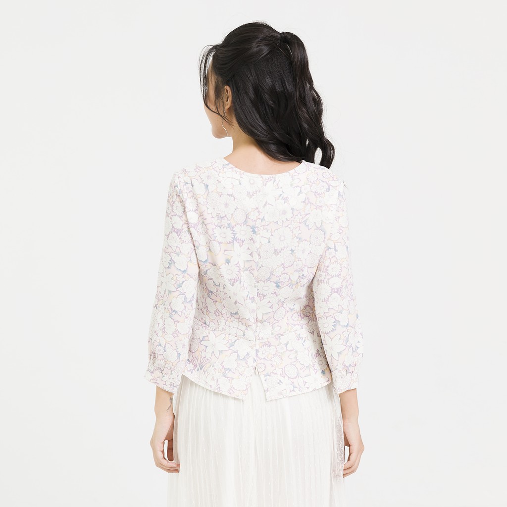 Áo kiểu nữ peplum đai eo tay lỡ LAMER L61B20Q034