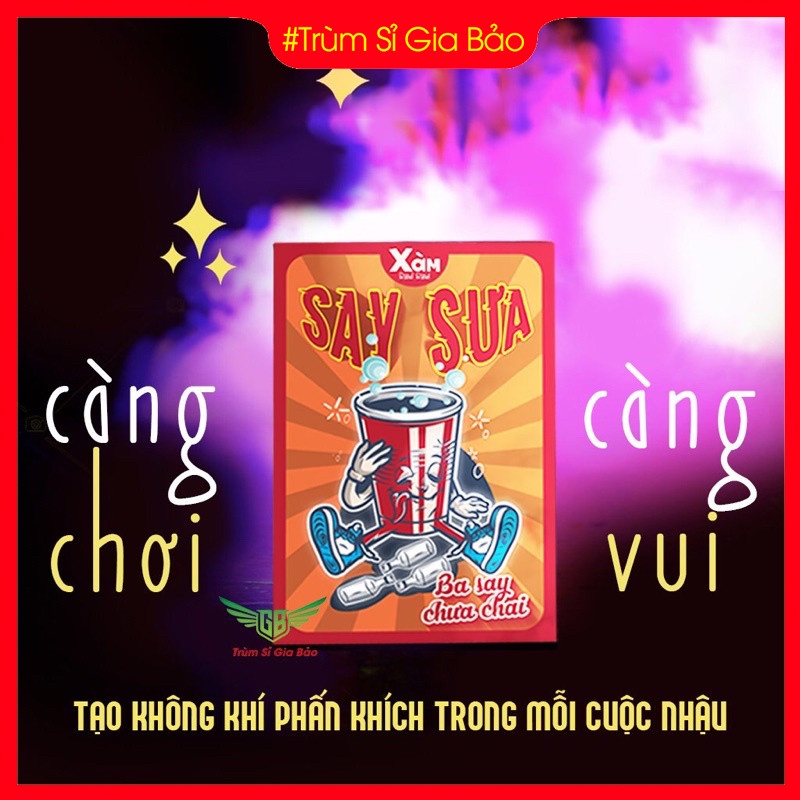 Bộ bài drinking game XÀM phiên bản SAY SƯA , bộ bài ăn nhậu uống 68 lá hot trend