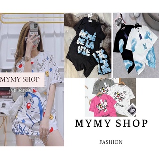 [Free size] Áo Thun Tay Lỡ Unisex From Rộng - Áo Thun Oversize  in hình hoạ tiết xinh xắn (ảnh thật+video)