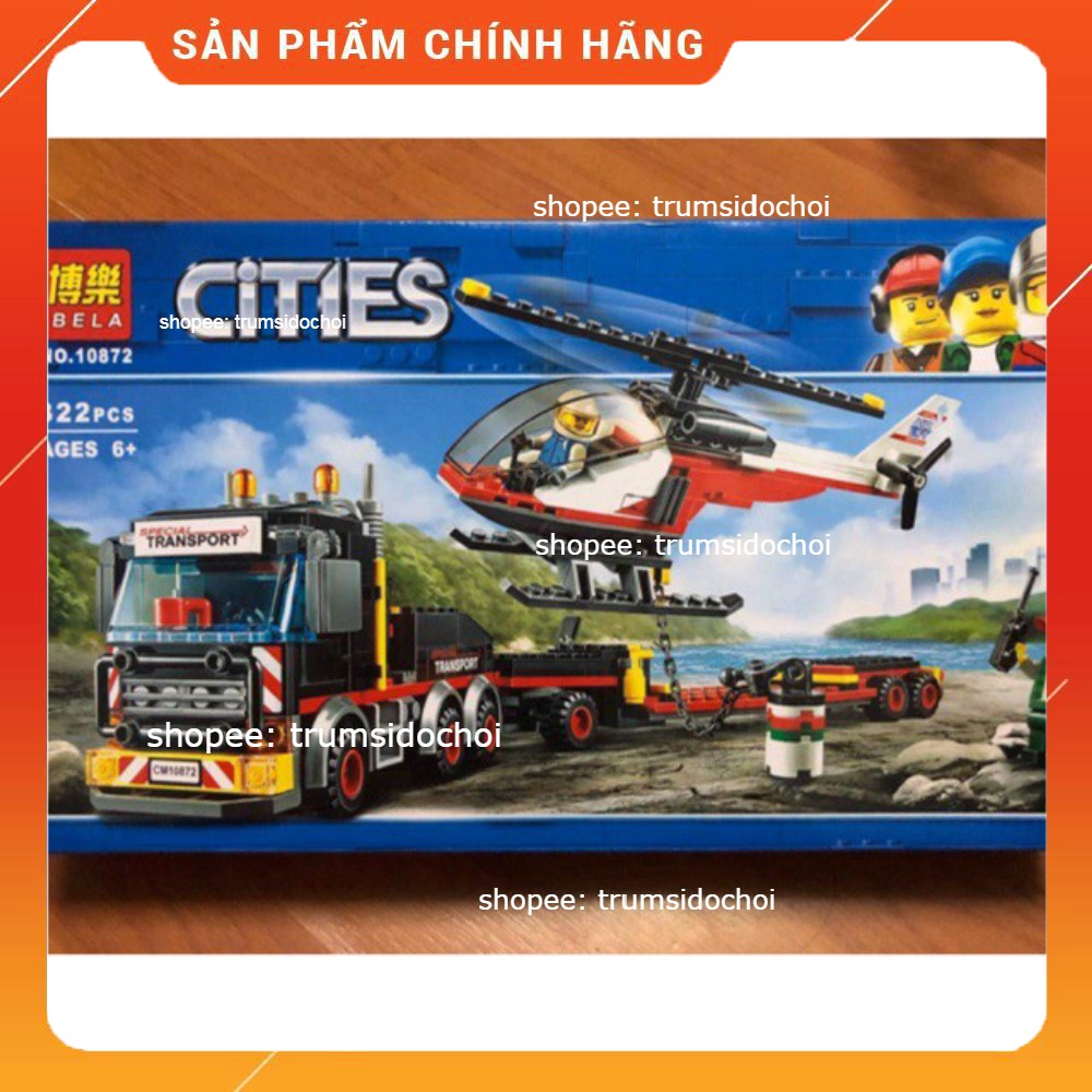 GIÁ SỐC  Lego City Urban lắp ráp xe ô tô bán tải chở máy bay trực thăng 10010872