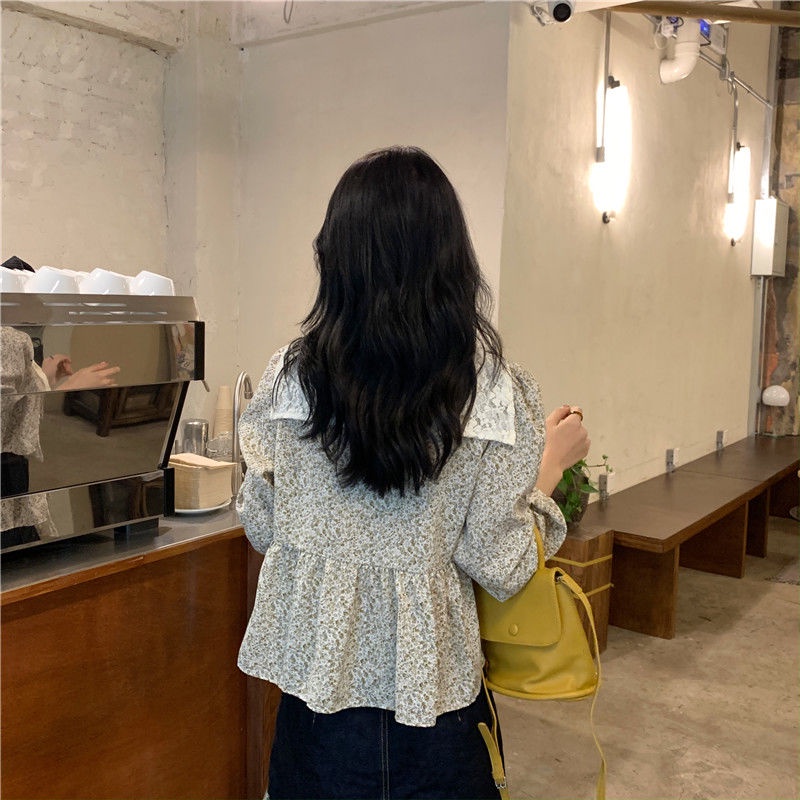 Áo Sơ Mi Hoa Cổ V Dáng Rộng Phối Ren Thời Trang Mùa Hè 2022 Dành Cho Nữ