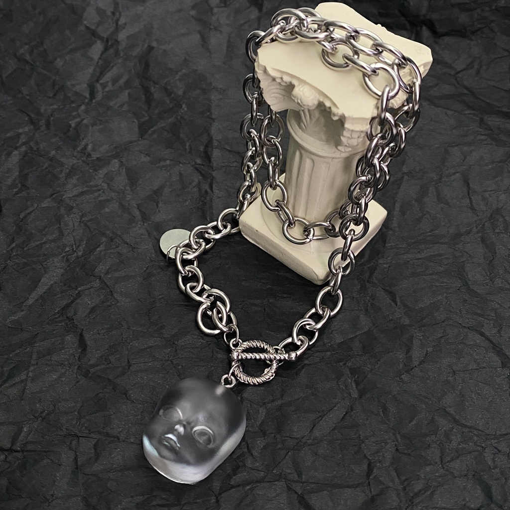 Vòng Cổ Mặt Búp Bê Nhựa Dễ Thương Thời Trang Đường Phố 23590