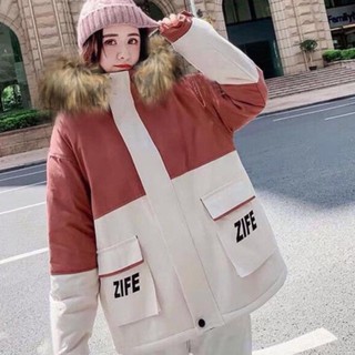 Áo khoác kaki phối thân lót lông mềm mịn cực xinh cá tính