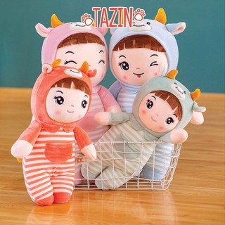 Gấu Bông Búp Bê Em Bé Gái - Búp Bê Nhồi Bông Cao Cấp Tazin