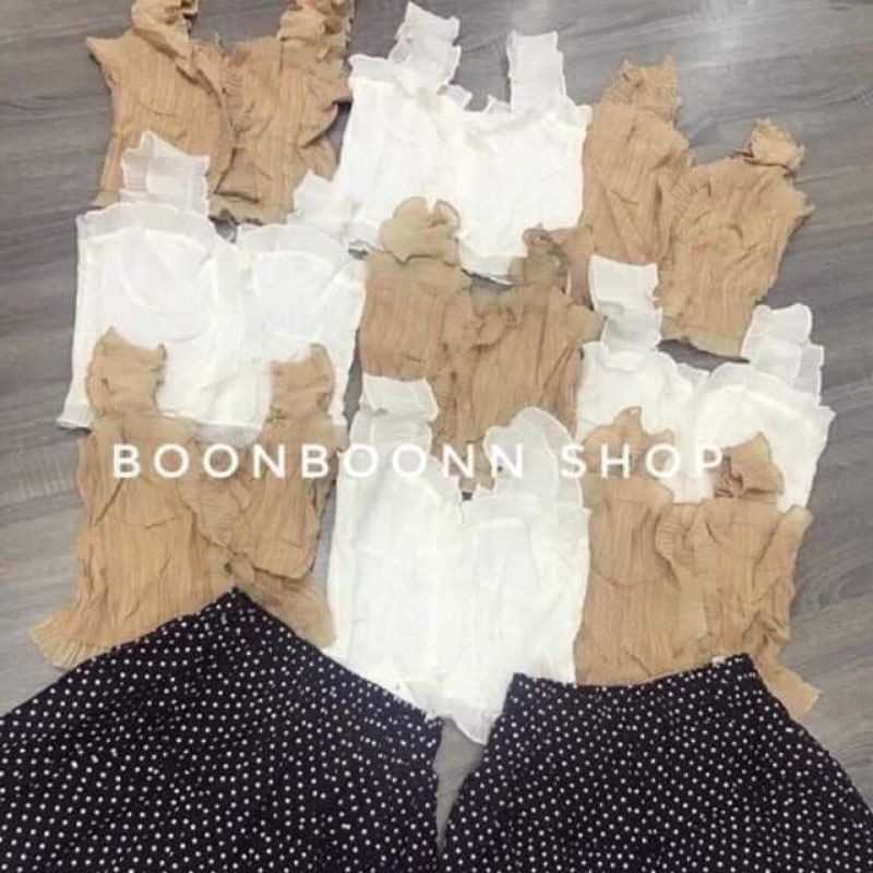 Áo 2 dây bèo dây rút hàng QC