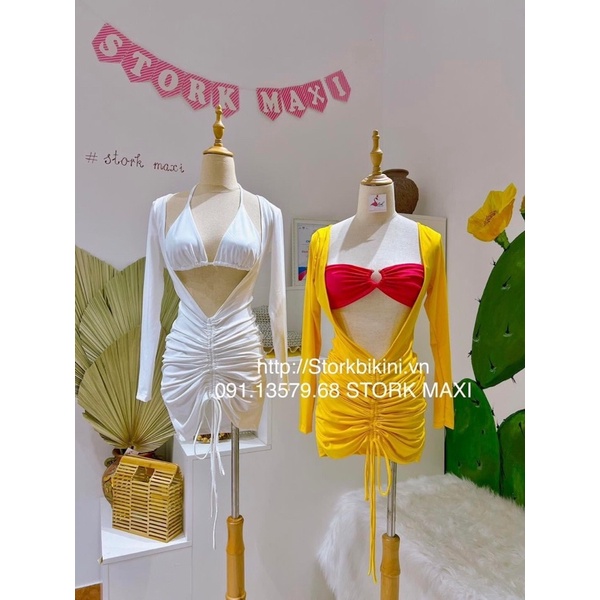 [HÀNG CHUẨN FROM ] Bikini áo tắm 2mảnh kèm áo ngoài