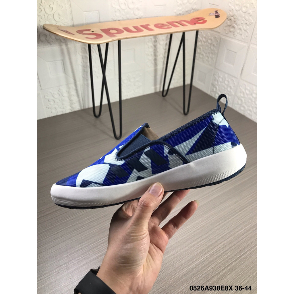 Giày Lười Adidas B Slip On Dlx Sl Thoáng Khí Họa Tiết Rằn Ri Cá Tính Cho Nam Nữ