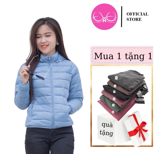 Áo phao nữ siêu nhẹ có mũ siêu ấm