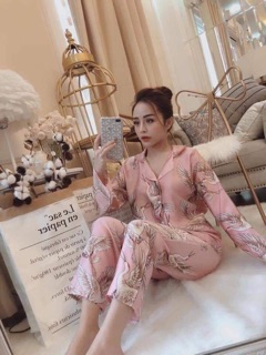 Bộ lụa satin hạt cao cấp