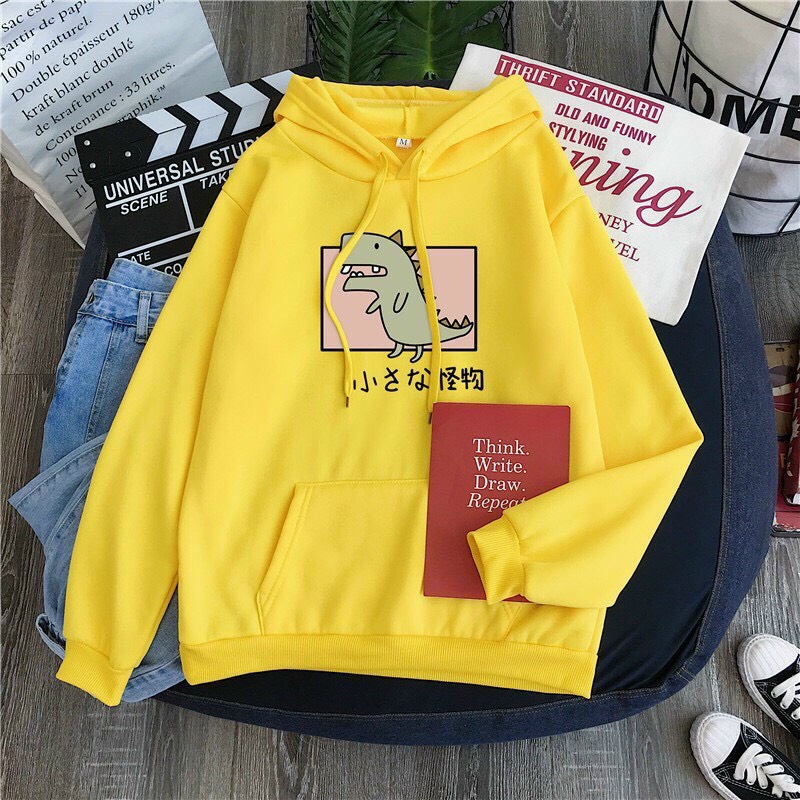 Áo hoodies in hình chú khủng long, áo hoodies nỉ lót bông