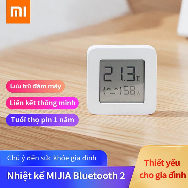 [Hàng mới về] Máy đo độ ẩm/ nhiệt kế điện tử thông minh Xiaomi cảm biến thế hệ thứ hai đo độ ẩm phòng ngủ cho bé