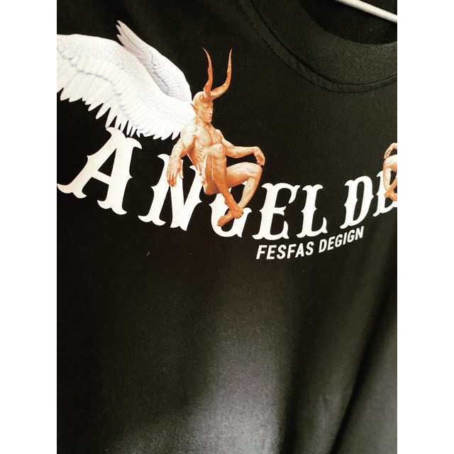 Áo thun tay lỡ Angel Devil , áo thun nam nữ unisex ,samyy_vn