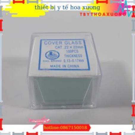 [ Com Bo 10 Hộp ] Lamen Kính Hiển Vi Y Khoa 22x22mm