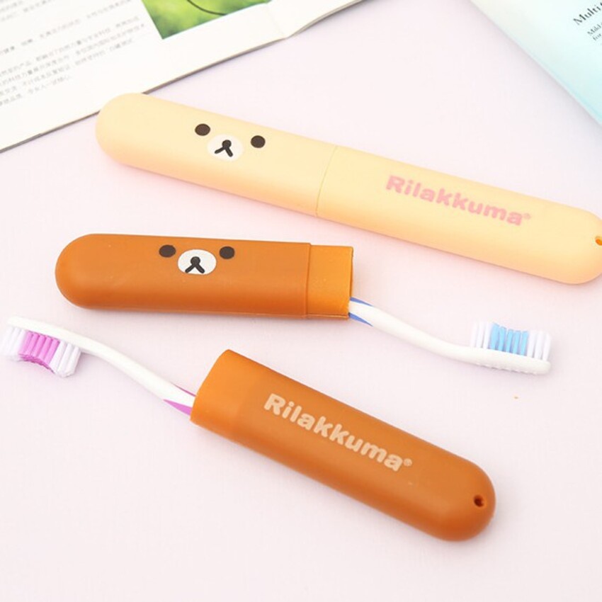 Hộp Đựng Bàn Chải Du Lịch - Hộp Đựng Bàn Chải Đánh Răng Gấu Rilakkuma Đáng yêu ILY