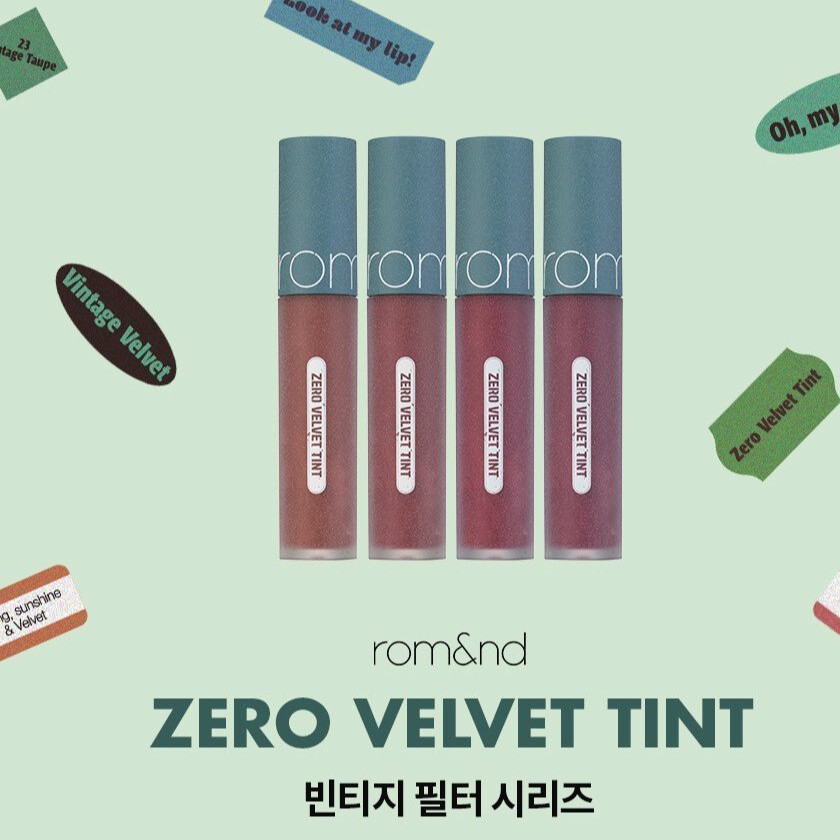 [Đại Lý] Son Kem Lì Romand Màu Đỏ Đất Zero Velvet Tint 23 Vintage Taupe  - Son Romand Chính Hãng - Check Hidden Tag