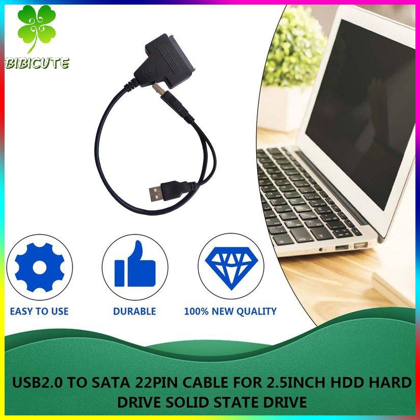 Dây Cáp Chuyển Đổi Usb2.0 Sang Sata 22pin Cho Ổ Cứng Hdd 2.5inch | BigBuy360 - bigbuy360.vn