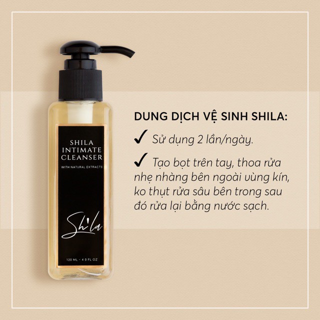 Trọn bộ sản phẩm chăm sóc vùng kín toàn diện Shila