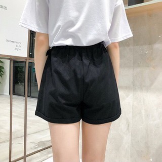 Quần đùi nữ-quần đùi nữ cúc chất kaki dày co dãn 4 chiều mặc mát