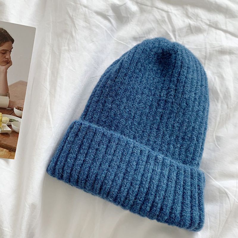 Mũ Beanie Dệt Kim Màu Sắc Ngọt Ngào Phong Cách Hàn Quốc Cho Nam Nữ