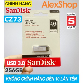 🔥10.10🔥usb sandisk cz73 256gb 3.0 150mb/s chính hãng có tem chính hãng