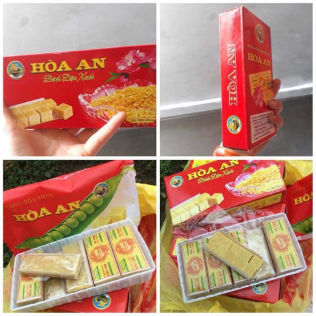 Hộp bánh đậu xanh Hoà An 200gr đặc sản Hải Dương