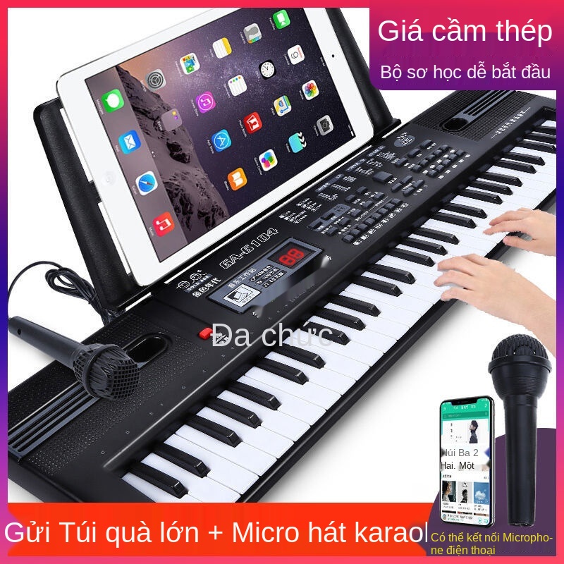 ✜✷Đàn organ điện tử cho trẻ em, bé gái, người mới bắt đầu, 61 phím, piano người lớn, bé trai, nhạc đa chức năng, nhạc cụ