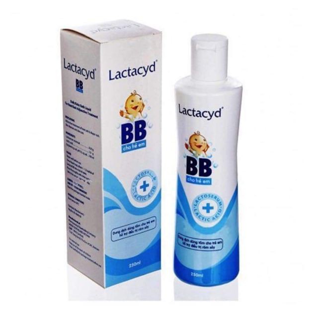 Sữa tắm gội trẻ em Lactacyd milky 250ml ,Lactacyd BB 250,500ml trị rôm sẩy cho bé