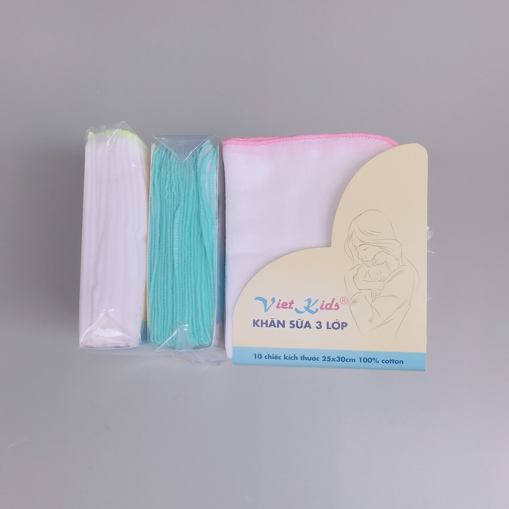 Khăn sữa, khăn tắm cho bé  Viet Kids - vải xô gạc nhật cotton mềm 3 lớp và 4 lớp  cao cấp