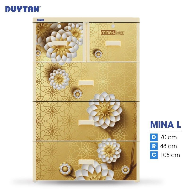 TỦ MINA L 4 TẦNG 5 NGĂN Nhiều mẫu DUY TÂN 70*48*105cm