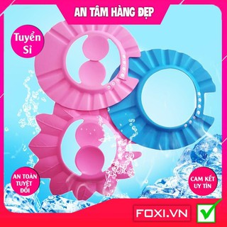 [FREESHIP HOÀN XU 50%] Mũ chắn nước gội đầu kèm bịt tai an toàn cho bé-tránh nước và xà phòng vào mắt và tai của trẻ