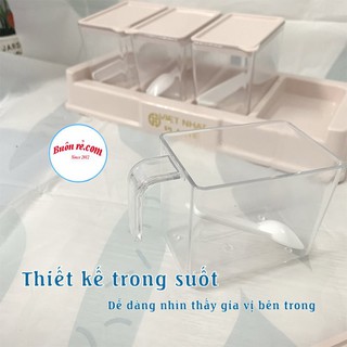Bộ 4 lọ đựng gia vị có thìa Việt Nhật -Hũ đựng gia vị có nắp đậy tiện dụng bền đẹp (MS:2939) -Buôn rẻ 01268