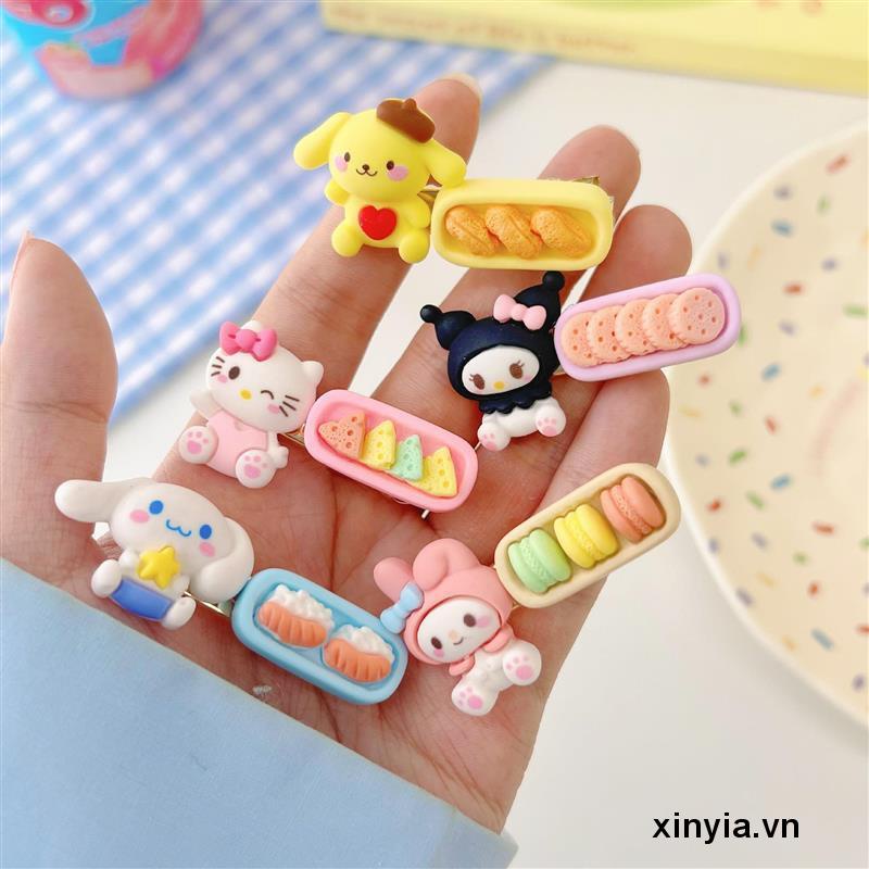 kẹp tóc hoạt hình phong cách hàn quốc Kẹp Tóc Mái Bên Họa Tiết Hoạt Hình Sanrio Ngọt Ngào Dễ Thương Phong Cách