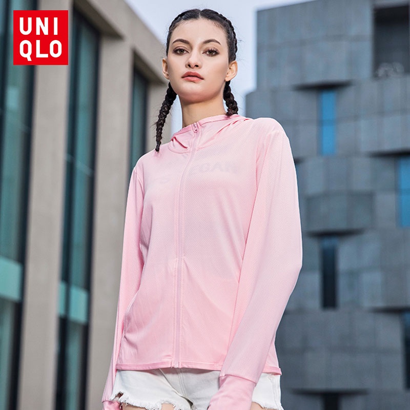 Áo Khoác Hoodie Tay Dài Màu Sắc Trơn Chống Tia UV Thoáng Khí Thời Trang Cho Nữ