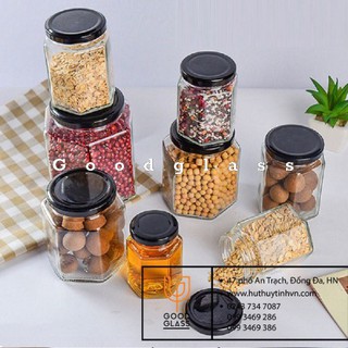 Hũ thủy tinh / Lọ thủy tinh lục giác cao cấp đựng gia vị thực phẩm 80ML