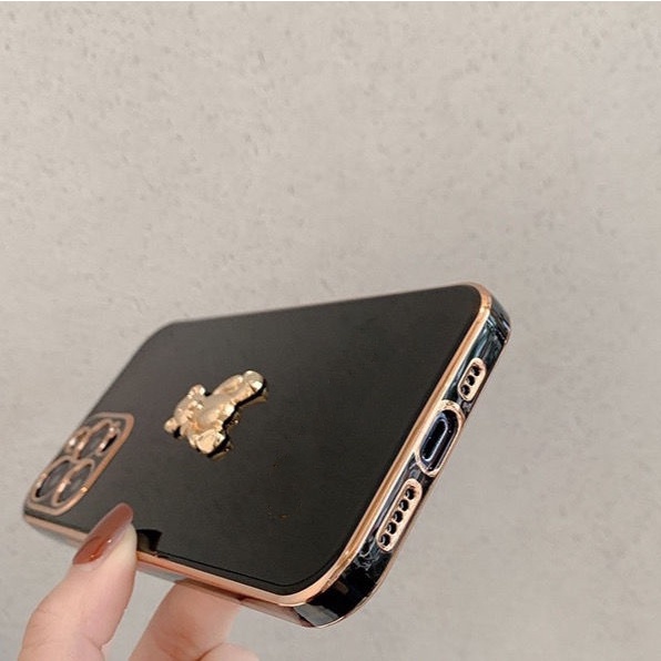 Apple Ốp Điện Thoại Nhựa Dẻo Viền Vuông Mạ Màu 3d iphone 15 14 13 12 11 pro x xs xr max iphone 7 8 6 6s plus iphone 12 13 mini