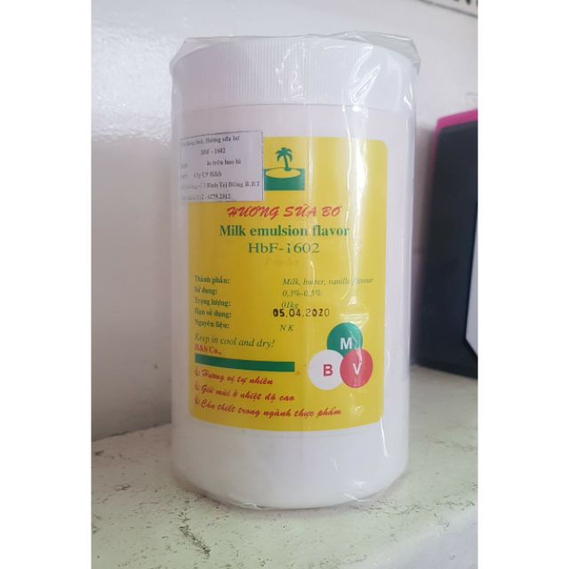 HƯƠNG BƠ SỮA DẠNG BỘT H&B HỘP 1KG