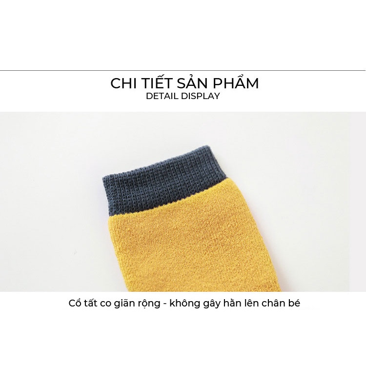 Tất Chống Trượt Cao Cổ Cho Bé RIGHT EURO Cao Cấp In Hình Hoa Quả Tất Siêu Dày Chất Cotton 068