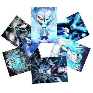 poster sans undertale 3-5 tấm a4 có đề can bóc dán / ảnh dán sans undertale