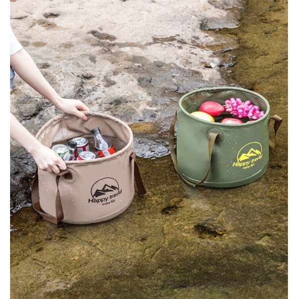 Xô Đựng Nước Sức Chứa Lớn Có Thể Gấp Gọn Tiện Dụng Cho Cắm Trại