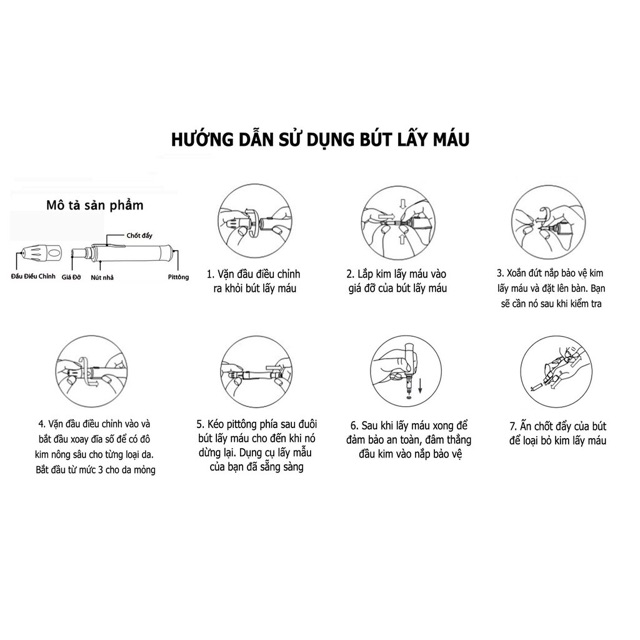 ✅ [PHỤ KIỆN] Bút Lấy Máu Thử Đường Huyết Sinocare | (Cần Mua Thêm Kim Để Sử Dụng) -VT0309