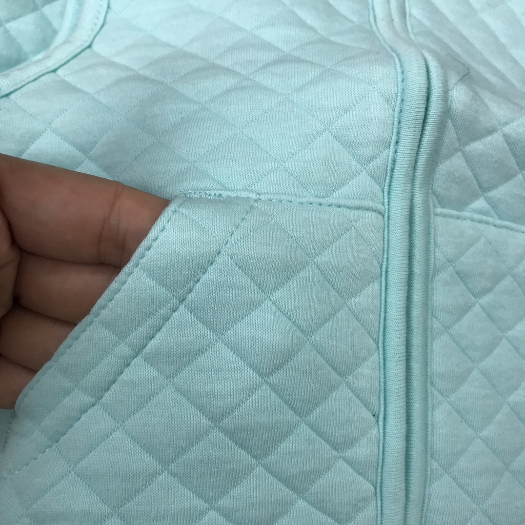 Gile cho bé, gile có cổ, khóa kéo chất liệu cotton trần trám cho bé 3-6 tháng