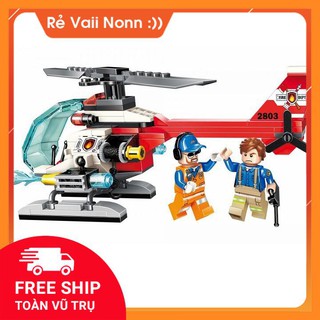 Bộ đồ chơi xếp hình QMAN 2803 - Trực thăng cứu hộ Lego